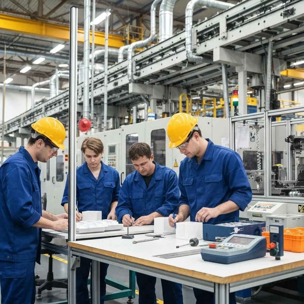 Quality testing on the factory floor